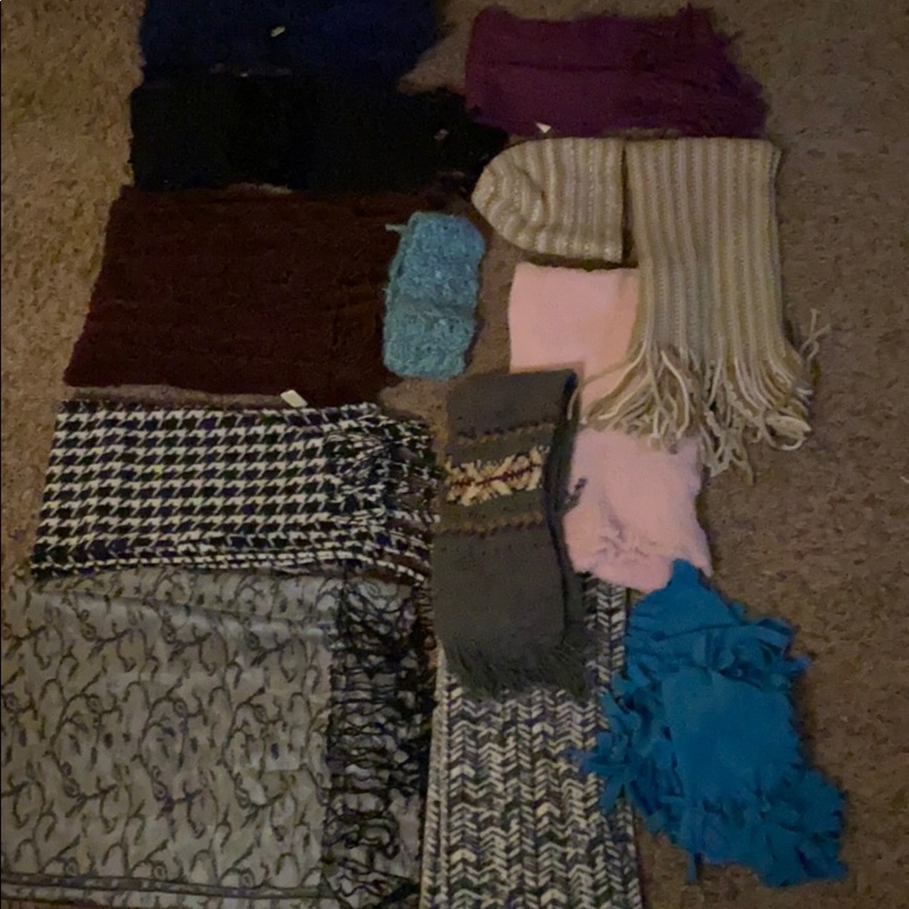 Scarf and hat bundle 15 scarfs with hats!
